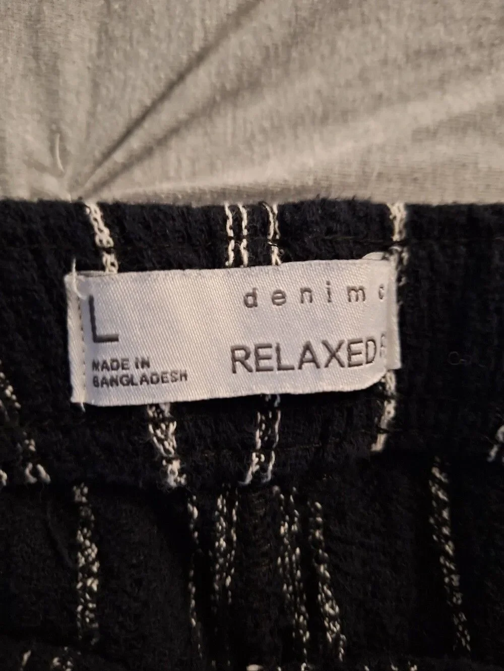 Denim Co L Cotton Black And White Shorts